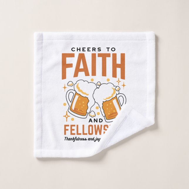 Cheers to Faith & Fellowship - Oktoberfest Tee Wash Cloth (Wash Cloth)