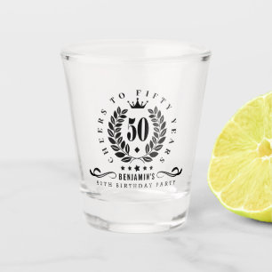 Cheers To Fifty Years Personalised 50th Birthday  Shot Glass