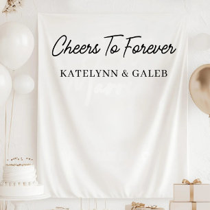 Cheers To Forever Personalised Wedding Engagement Tapestry