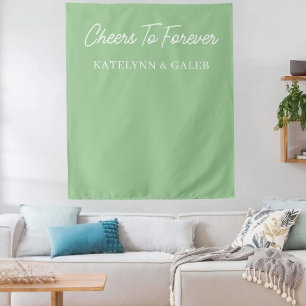Cheers To Forever Personalised Wedding Engagement Tapestry