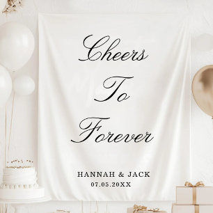 Cheers to Forever Personalized Wedding Engagement Tapestry