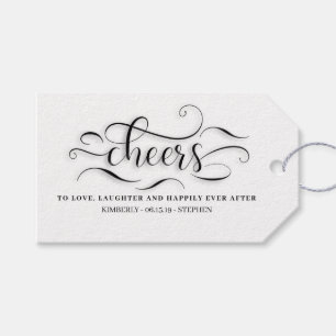 Cheers to Happily Ever After Wedding Gift Tags