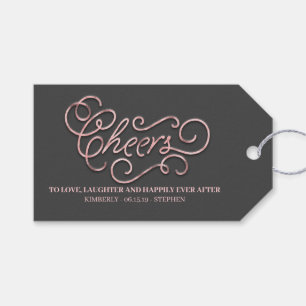 Cheers to Happily Ever After Wedding Gift Tags