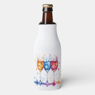 "Cheers to Life" Artistic Bottle Cooler