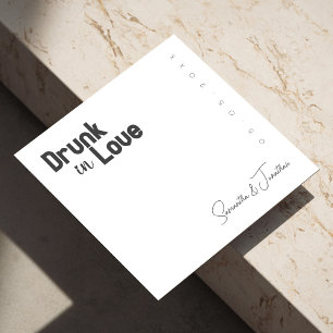 Cheers to Love and Laughter, Drunk in Love Wedding Napkin