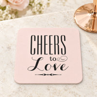 Cheers to Love Blush Black Wedding