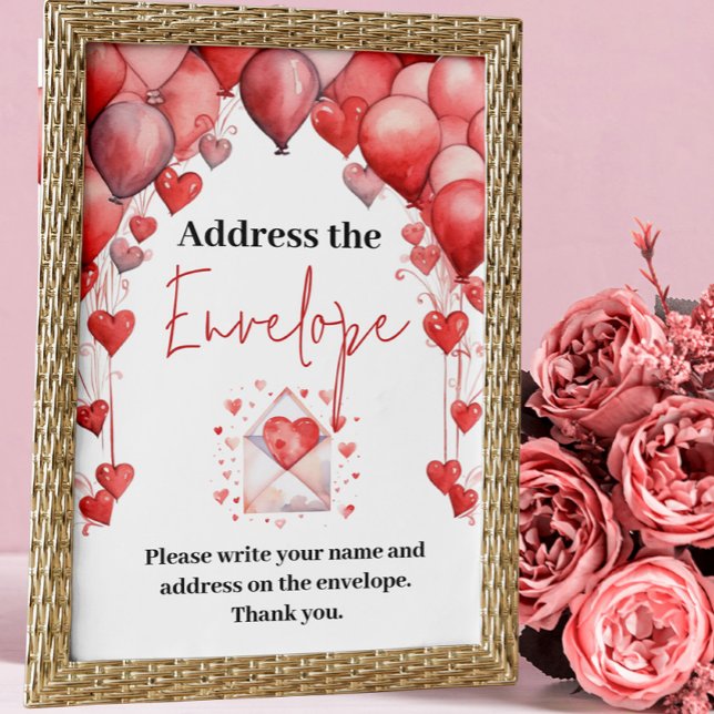 Cheers to Love Bridal Shower Address the Envelope Poster (Creator Uploaded)