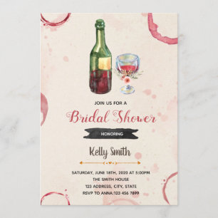 Cheers to love bridal shower invitation