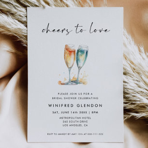 Cheers to Love Bridal Shower Invitation