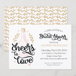 Cheers to Love Bridal Shower Invitation