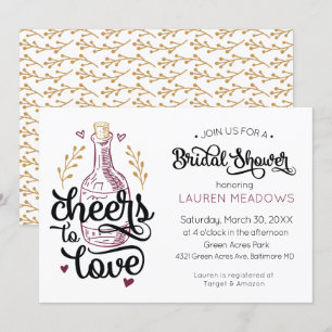 Cheers to Love Bridal Shower Invitation