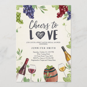 Cheers to Love Bridal shower invite Wine Tasting