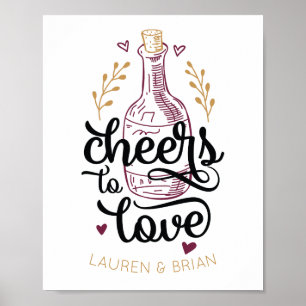 Cheers to Love Bridal Shower Poster