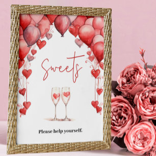 Cheers to Love Bridal Shower Sweets Dessert Poster