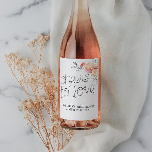 Cheers To Love Bridal Shower Wine Label
