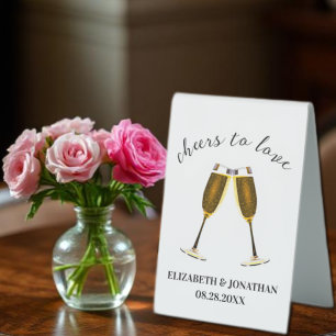 Cheers To Love Champagne Glasses