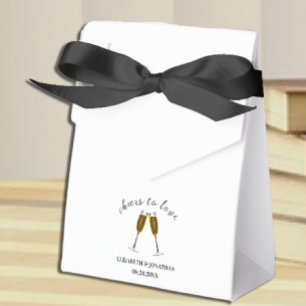 Cheers To Love Champagne Glasses Favour Box