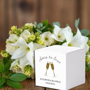 Cheers To Love Champagne Glasses Favour Box