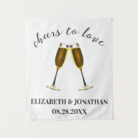 Cheers To Love Champagne Glasses