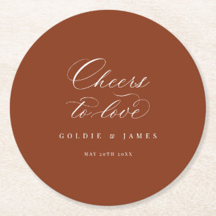 Cheers to Love Coasters Wedding Party Table Decor 