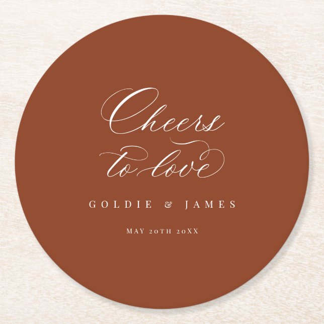 Cheers to Love Coasters Wedding Party Table Decor  (Front)