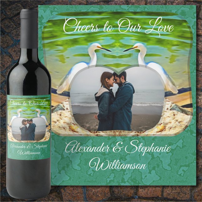 Cheers to Love Crane 0335 Wine Label (Creator Uploaded)