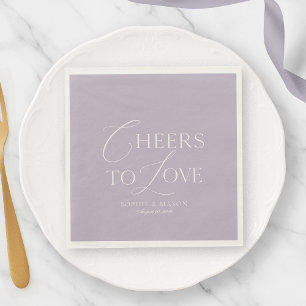 Cheers to Love Elegant Wedding Napkin