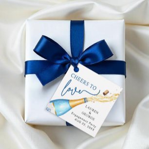 Cheers to Love Engagement Party Favour Tag