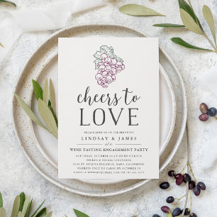 Cheers to Love   Engagement Party Invitation