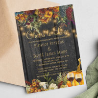 Cheers to Love fall wood floral engagement party
