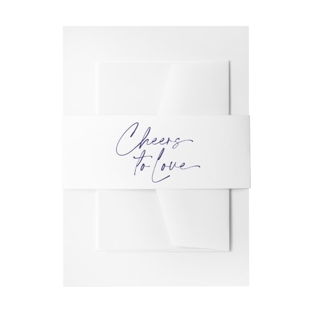 Cheers to Love Invitation Belly Band (Front Example)
