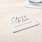 Cheers to love modern minimal script chic wedding