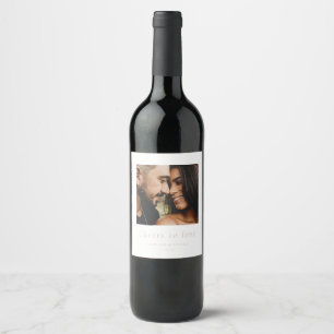Cheers To Love Personalised Wedding Favours Wine Label