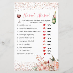 Cheers to Love Pink Bridal Shower He Said She Said