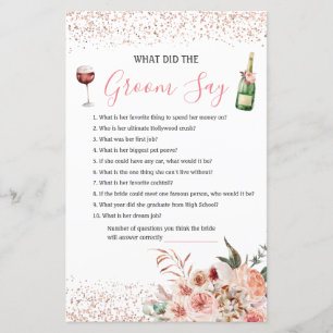 Cheers to Love Pink Bridal Shower What Groom Says