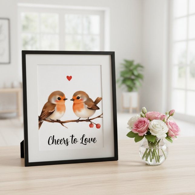 “Cheers to Love” Romantic Art Print (Creator Uploaded)