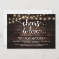 Cheers to Love, Rustic Bridal Shower Party