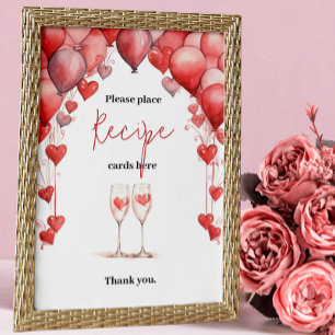 Cheers to Love Sweet Bridal Shower Recipe Share Poster