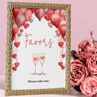 Cheers to Love Sweetheart Bridal Shower Favours Poster
