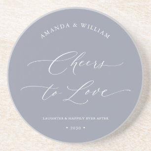 “Cheers to Love” Wedding Coaster