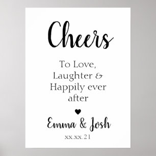 Cheers to Love Wedding Poster