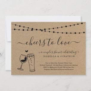 Cheers to Love Wine & Beer Invitation