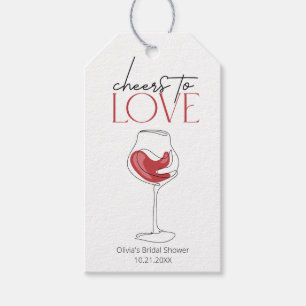 Cheers to Love   Wine Tasting Bridal Shower  Gift Tags