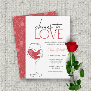 Cheers to Love Wine Tasting Bridal Shower Invitation