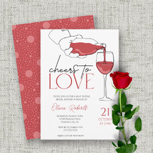 Cheers to Love Wine Tasting Bridal Shower Invitation