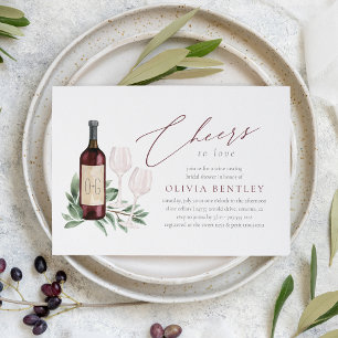 Cheers to Love Wine Tasting Bridal Shower Invitation