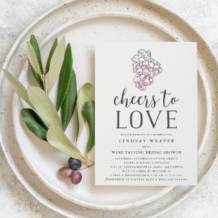 Cheers to Love   Wine Tasting Bridal Shower Invite
