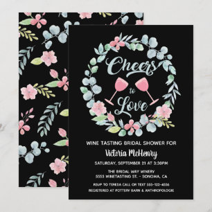 Cheers to Love Wine Tasting Bridal Shower Invites
