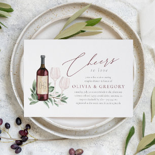 Cheers to Love Wine Tasting Couples Shower Invitation