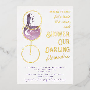 Cheers To Love Wine Tasting Elegant Bridal Shower